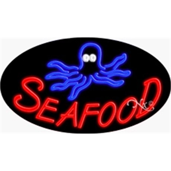 17" x 30" x 3" oval-shaped neon sign with flashing lights;... from ASI 30442 Above & Beyond Advertising Products / PromoAdLine