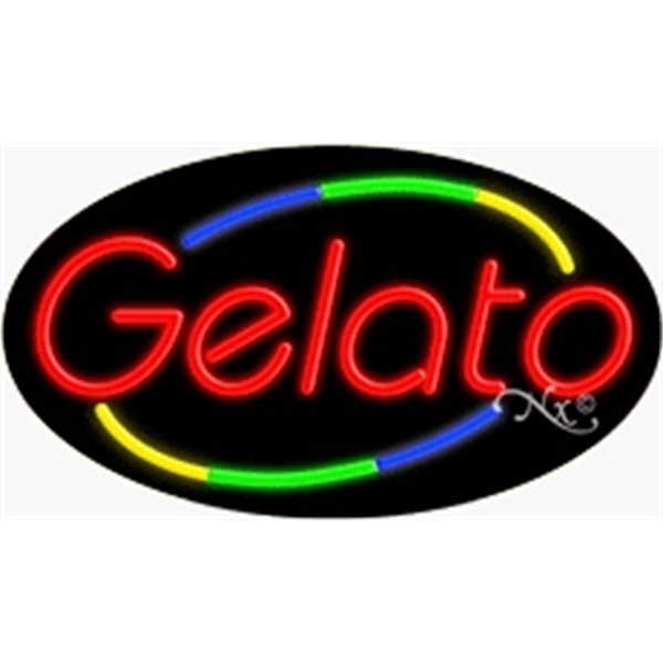 17" x 30" x 3" oval-shaped neon sign with flashing lights;... from ASI 30442 Above & Beyond Advertising Products / PromoAdLine