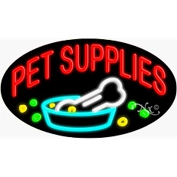 17" x 30" x 3" oval shaped, flashing neon sign; for... from ASI 30442 Above & Beyond Advertising Products / PromoAdLine