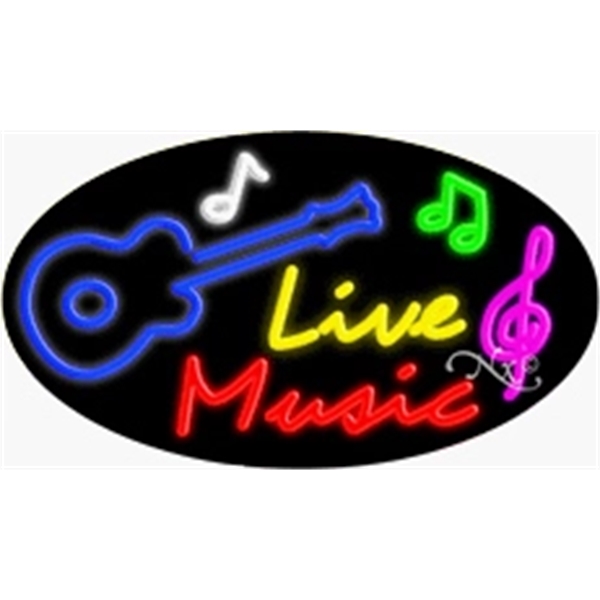 17" x 30" x 3" oval shaped, flashing neon sign; for... from ASI 30442 Above & Beyond Advertising Products / PromoAdLine