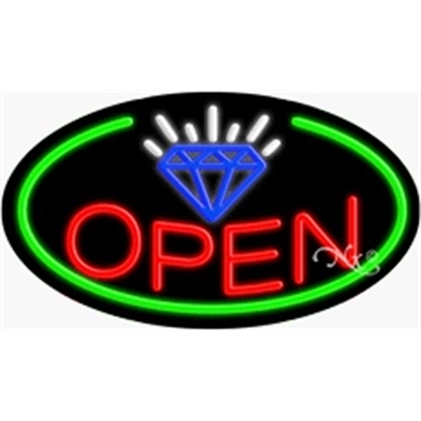 17" x 30" x 3" oval shaped, flashing neon sign; for... from ASI 30442 Above & Beyond Advertising Products / PromoAdLine