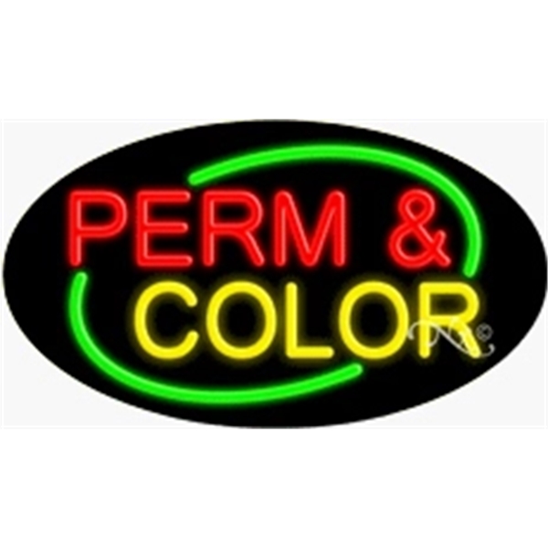 17" x 30" x 3" oval shaped, flashing neon sign; for... from ASI 30442 Above & Beyond Advertising Products / PromoAdLine