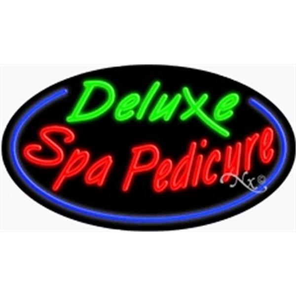 17" x 30" x 3" oval shaped, flashing neon sign; for... from ASI 30442 Above & Beyond Advertising Products / PromoAdLine