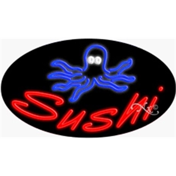 17" x 30" x 3" oval shaped, flashing neon sign; for... from ASI 30442 Above & Beyond Advertising Products / PromoAdLine