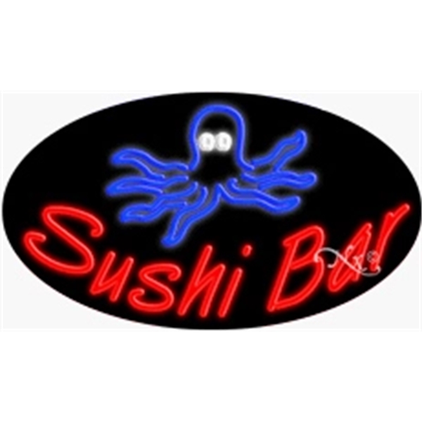 17" x 30" x 3" oval shaped, flashing neon sign; for... from ASI 30442 Above & Beyond Advertising Products / PromoAdLine