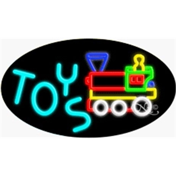 17" x 30" x 3" oval shaped, flashing neon sign; for... from ASI 30442 Above & Beyond Advertising Products / PromoAdLine