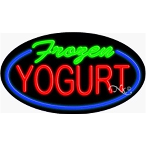 17" x 30" x 3" oval shaped, flashing neon sign; for... from ASI 30442 Above & Beyond Advertising Products / PromoAdLine