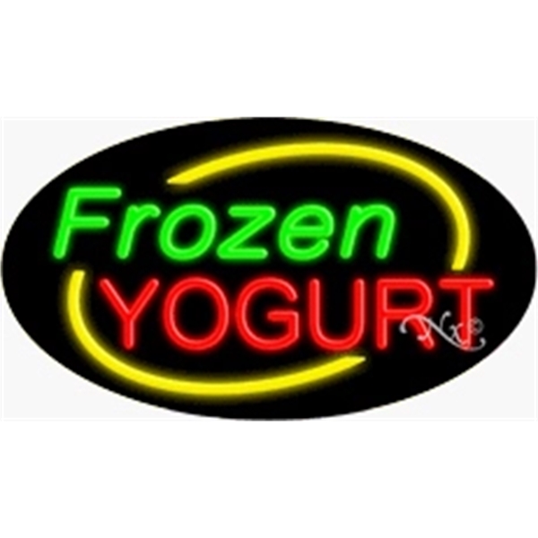 17" x 30" x 3" oval shaped, flashing neon sign; for... from ASI 30442 Above & Beyond Advertising Products / PromoAdLine