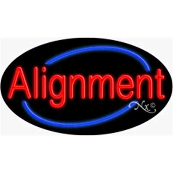 17" x 30" x 3" oval shaped, flashing neon sign; for... from ASI 30442 Above & Beyond Advertising Products / PromoAdLine