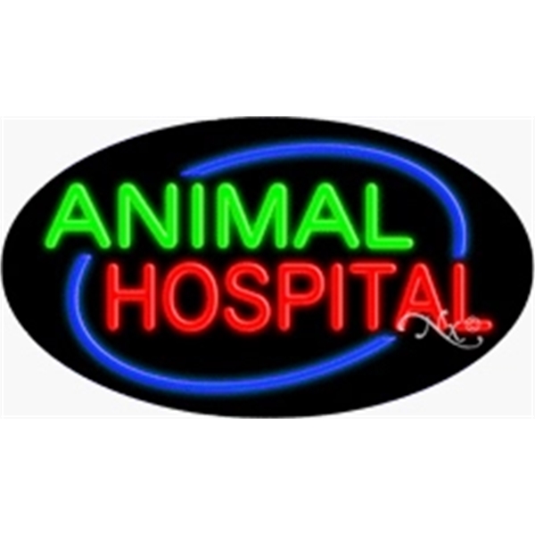 17" x 30" x 3" oval shaped, flashing neon sign; for... from ASI 30442 Above & Beyond Advertising Products / PromoAdLine