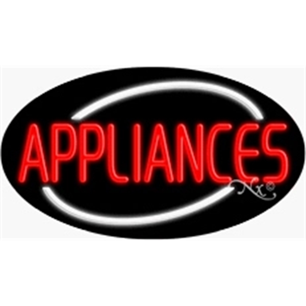 17" x 30" x 3" oval shaped, flashing neon sign; for... from ASI 30442 Above & Beyond Advertising Products / PromoAdLine