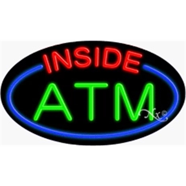 17" x 30" x 3" oval shaped, flashing neon sign; for... from ASI 30442 Above & Beyond Advertising Products / PromoAdLine