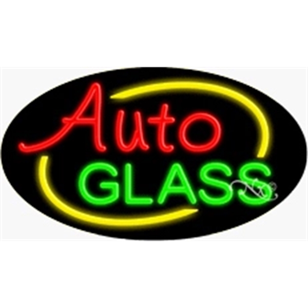 17" x 30" x 3" oval shaped, flashing neon sign; for... from ASI 30442 Above & Beyond Advertising Products / PromoAdLine