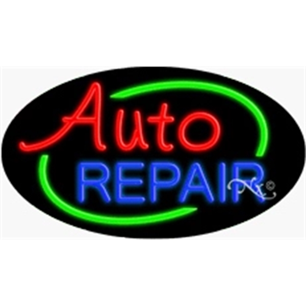 17" x 30" x 3" oval shaped, flashing neon sign; for... from ASI 30442 Above & Beyond Advertising Products / PromoAdLine