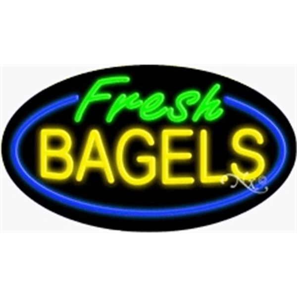 17" x 30" x 3" oval shaped, flashing neon sign; for... from ASI 30442 Above & Beyond Advertising Products / PromoAdLine