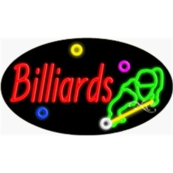 17" x 30" x 3" oval shaped, flashing neon sign; for... from ASI 30442 Above & Beyond Advertising Products / PromoAdLine