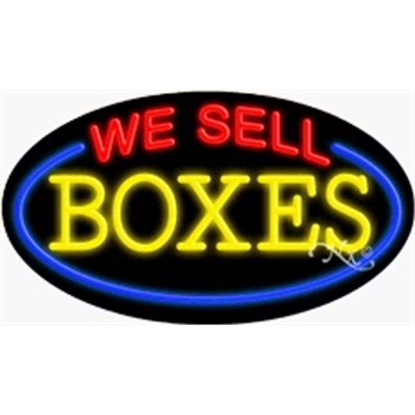 17" x 30" x 3" oval shaped, flashing neon sign; for... from ASI 30442 Above & Beyond Advertising Products / PromoAdLine