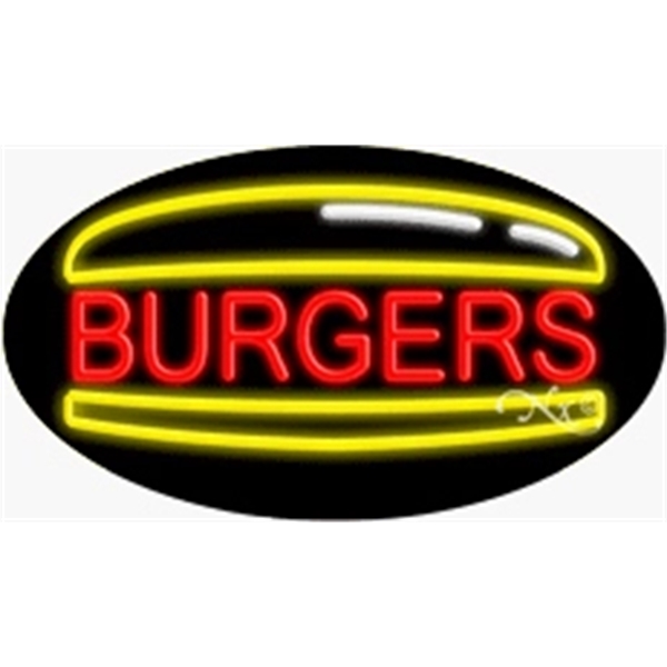 17" x 30" x 3" oval shaped, flashing neon sign; for... from ASI 30442 Above & Beyond Advertising Products / PromoAdLine