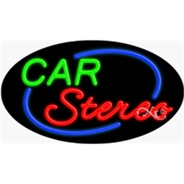 17" x 30" x 3" oval shaped, flashing neon sign; for... from ASI 30442 Above & Beyond Advertising Products / PromoAdLine