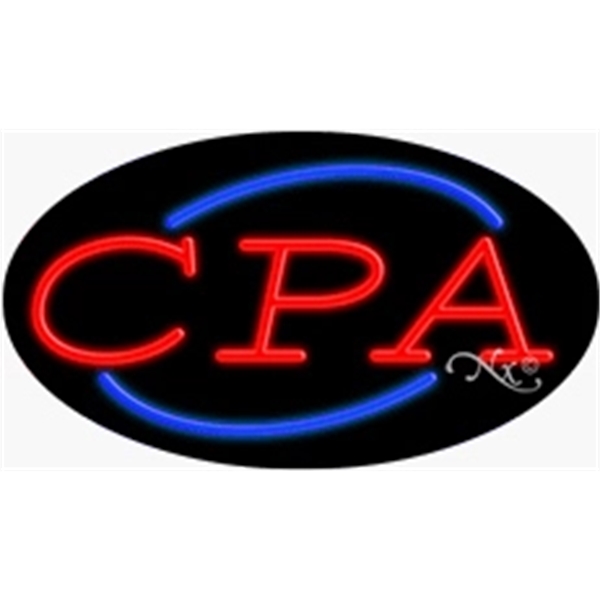 17" x 30" x 3" oval shaped, flashing neon sign; for... from ASI 30442 Above & Beyond Advertising Products / PromoAdLine