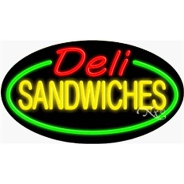 17" x 30" x 3" oval shaped, flashing neon sign; for... from ASI 30442 Above & Beyond Advertising Products / PromoAdLine