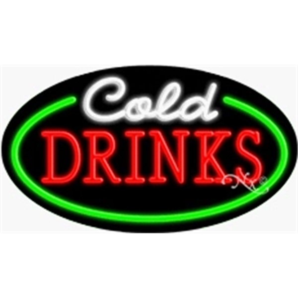 17" x 30" x 3" oval shaped, flashing neon sign; for... from ASI 30442 Above & Beyond Advertising Products / PromoAdLine