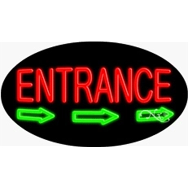 17" x 30" x 3" oval shaped, flashing neon sign; for... from ASI 30442 Above & Beyond Advertising Products / PromoAdLine