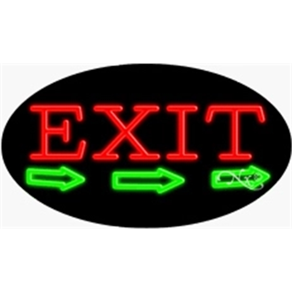 17" x 30" x 3" oval shaped, flashing neon sign; for... from ASI 30442 Above & Beyond Advertising Products / PromoAdLine