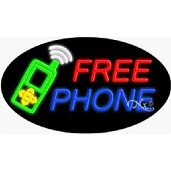 17" x 30" x 3" oval shaped, flashing neon sign; for... from ASI 30442 Above & Beyond Advertising Products / PromoAdLine