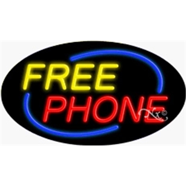 17" x 30" x 3" oval shaped, flashing neon sign; for... from ASI 30442 Above & Beyond Advertising Products / PromoAdLine