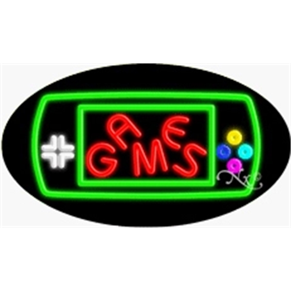 17" x 30" x 3" oval shaped, flashing neon sign; for... from ASI 30442 Above & Beyond Advertising Products / PromoAdLine