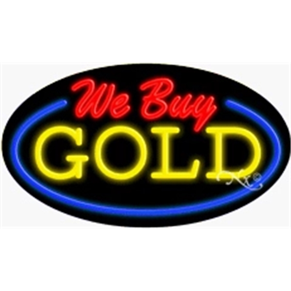 17" x 30" x 3" oval shaped, flashing neon sign; for... from ASI 30442 Above & Beyond Advertising Products / PromoAdLine