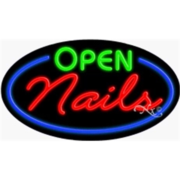 17" x 30" x 3" oval shaped, flashing neon sign; for... from ASI 30442 Above & Beyond Advertising Products / PromoAdLine