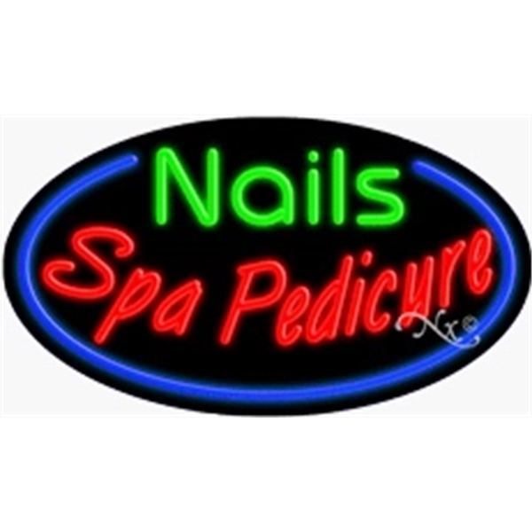 17" x 30" x 3" oval shaped, flashing neon sign; for... from ASI 30442 Above & Beyond Advertising Products / PromoAdLine