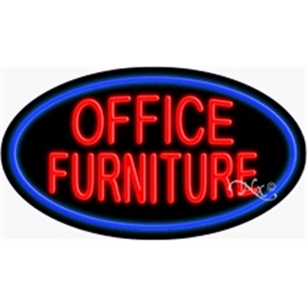 17" x 30" x 3" oval shaped, flashing neon sign; for... from ASI 30442 Above & Beyond Advertising Products / PromoAdLine