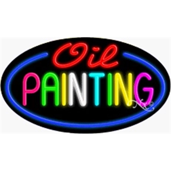 17" x 30" x 3" oval shaped, flashing neon sign; for... from ASI 30442 Above & Beyond Advertising Products / PromoAdLine