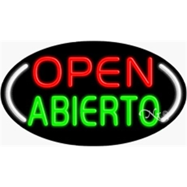 17" x 30" x 3" oval shaped, flashing neon sign; for... from ASI 30442 Above & Beyond Advertising Products / PromoAdLine