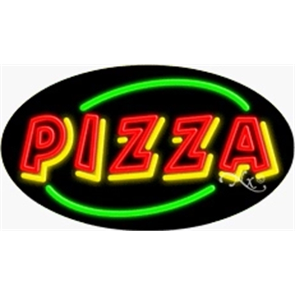 17" x 30" x 3" oval shaped, flashing neon sign; for... from ASI 30442 Above & Beyond Advertising Products / PromoAdLine