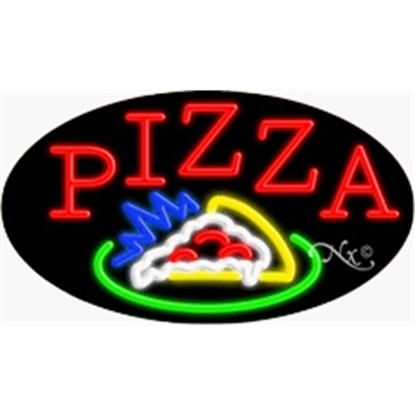 17" x 30" x 3" oval shaped, flashing neon sign; for... from ASI 30442 Above & Beyond Advertising Products / PromoAdLine