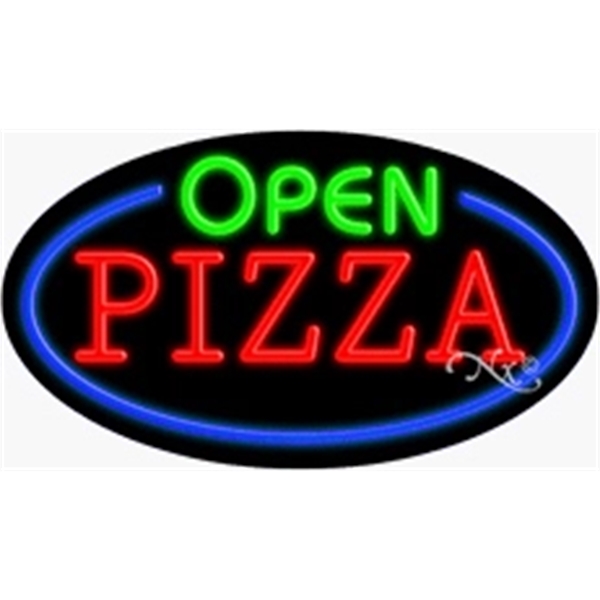 17" x 30" x 3" oval shaped, flashing neon sign; for... from ASI 30442 Above & Beyond Advertising Products / PromoAdLine