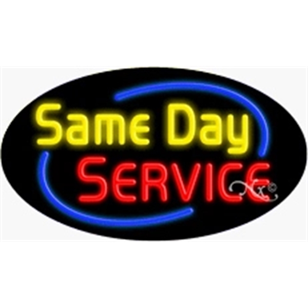 17" x 30" x 3" oval shaped, flashing neon sign; for... from ASI 30442 Above & Beyond Advertising Products / PromoAdLine