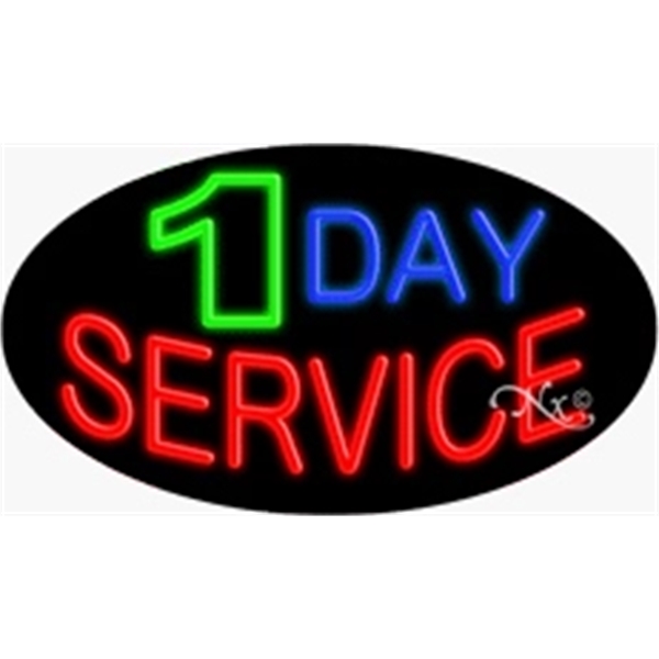 17" x 30" x 3" oval shaped, flashing neon sign; for... from ASI 30442 Above & Beyond Advertising Products / PromoAdLine