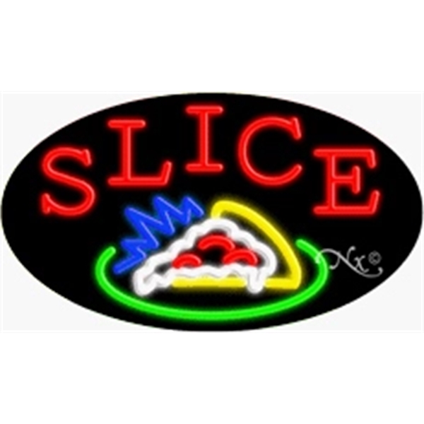 17" x 30" x 3" oval shaped, flashing neon sign; for... from ASI 30442 Above & Beyond Advertising Products / PromoAdLine