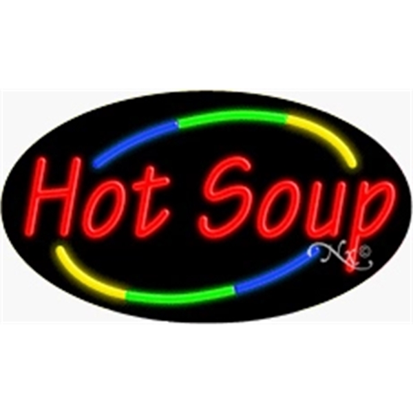 17" x 30" x 3" oval shaped, flashing neon sign; for... from ASI 30442 Above & Beyond Advertising Products / PromoAdLine