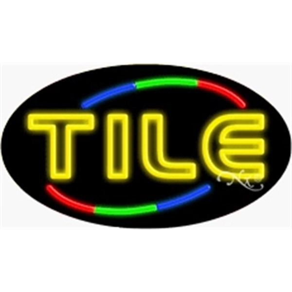 17" x 30" x 3" oval shaped, flashing neon sign; for... from ASI 30442 Above & Beyond Advertising Products / PromoAdLine