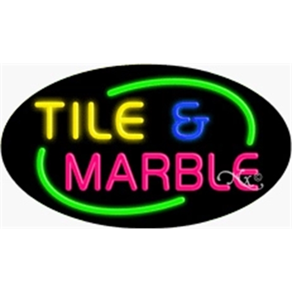 17" x 30" x 3" oval shaped, flashing neon sign; for... from ASI 30442 Above & Beyond Advertising Products / PromoAdLine