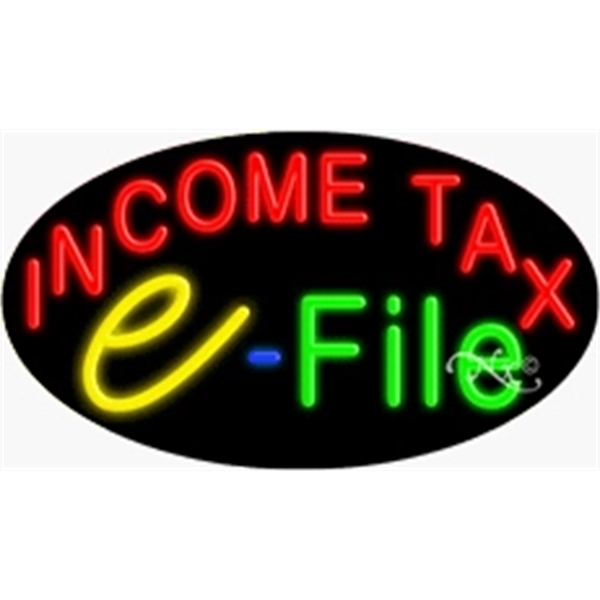 17" x 30" x 3" oval shaped, flashing neon sign; for... from ASI 30442 Above & Beyond Advertising Products / PromoAdLine