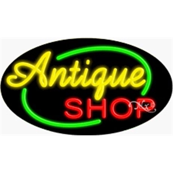 17" x 30" x 3" oval shaped, flashing neon sign; for... from ASI 30442 Above & Beyond Advertising Products / PromoAdLine