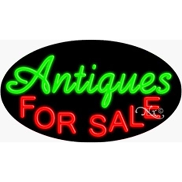 17" x 30" x 3" oval shaped, flashing neon sign; for... from ASI 30442 Above & Beyond Advertising Products / PromoAdLine