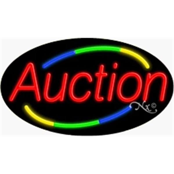 17" x 30" x 3" oval shaped, flashing neon sign; for... from ASI 30442 Above & Beyond Advertising Products / PromoAdLine